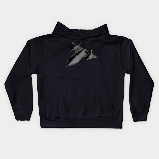 SR-71B Blackbird Flying Kids Hoodie by warishellstore